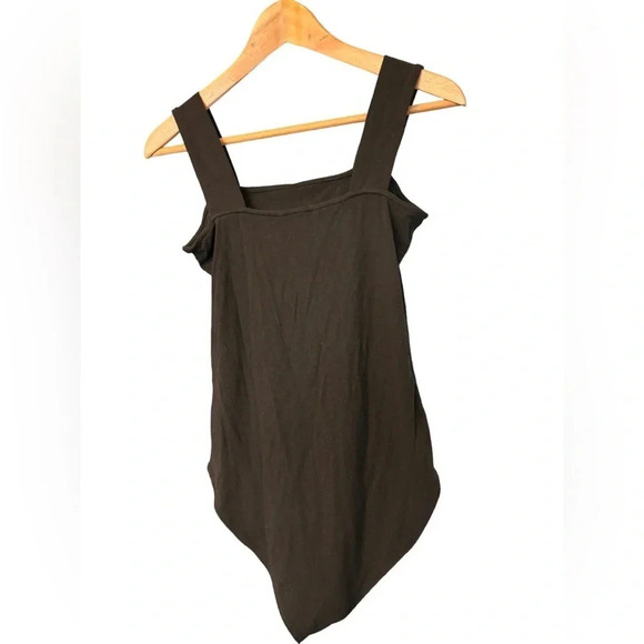 MANGOPOP Tank Top Bodysuit for Women Square Neck Sleeveless Body Suit Size Large - Picture 4 of 7